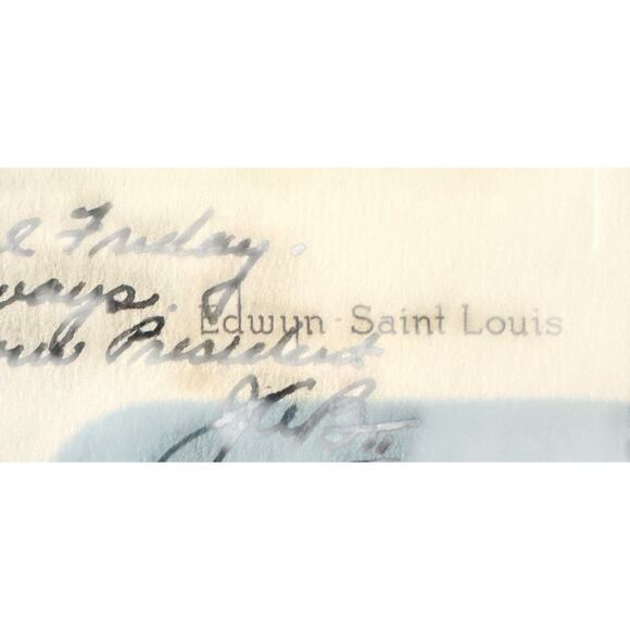 Edwyn Studio St Louis Vintage Inscribed & Signed Portrait Photograph Assistant - Picture 4 of 6